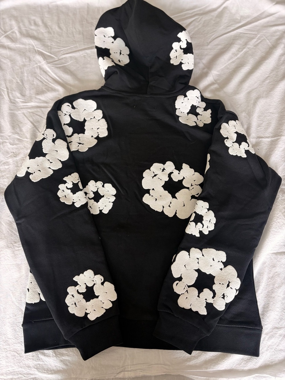 Black Floral Graphic Hoodie - Men's Black Denim Tears - Picture 4 of 7